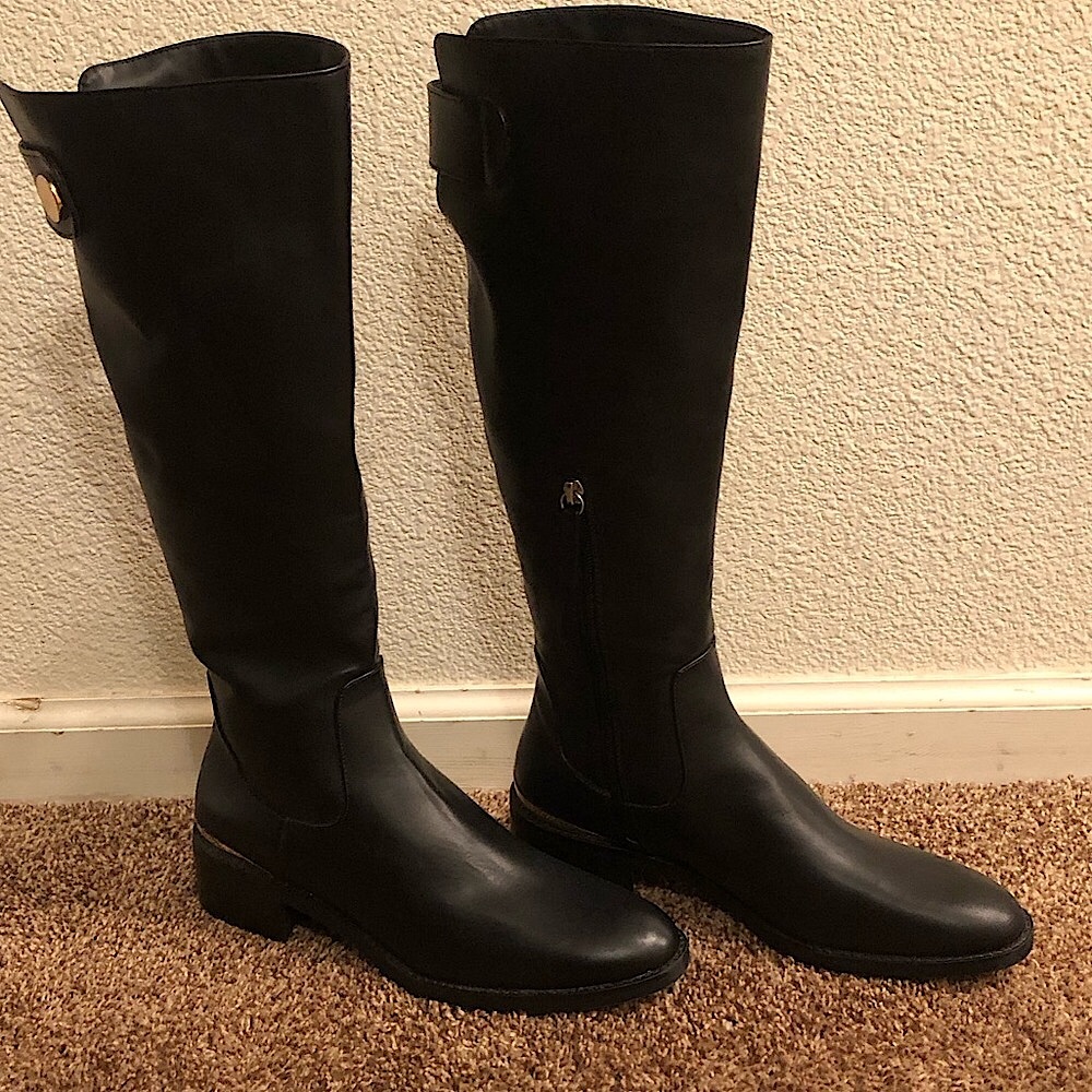 ZARA BASIC - black knee-high boots. NWT size38